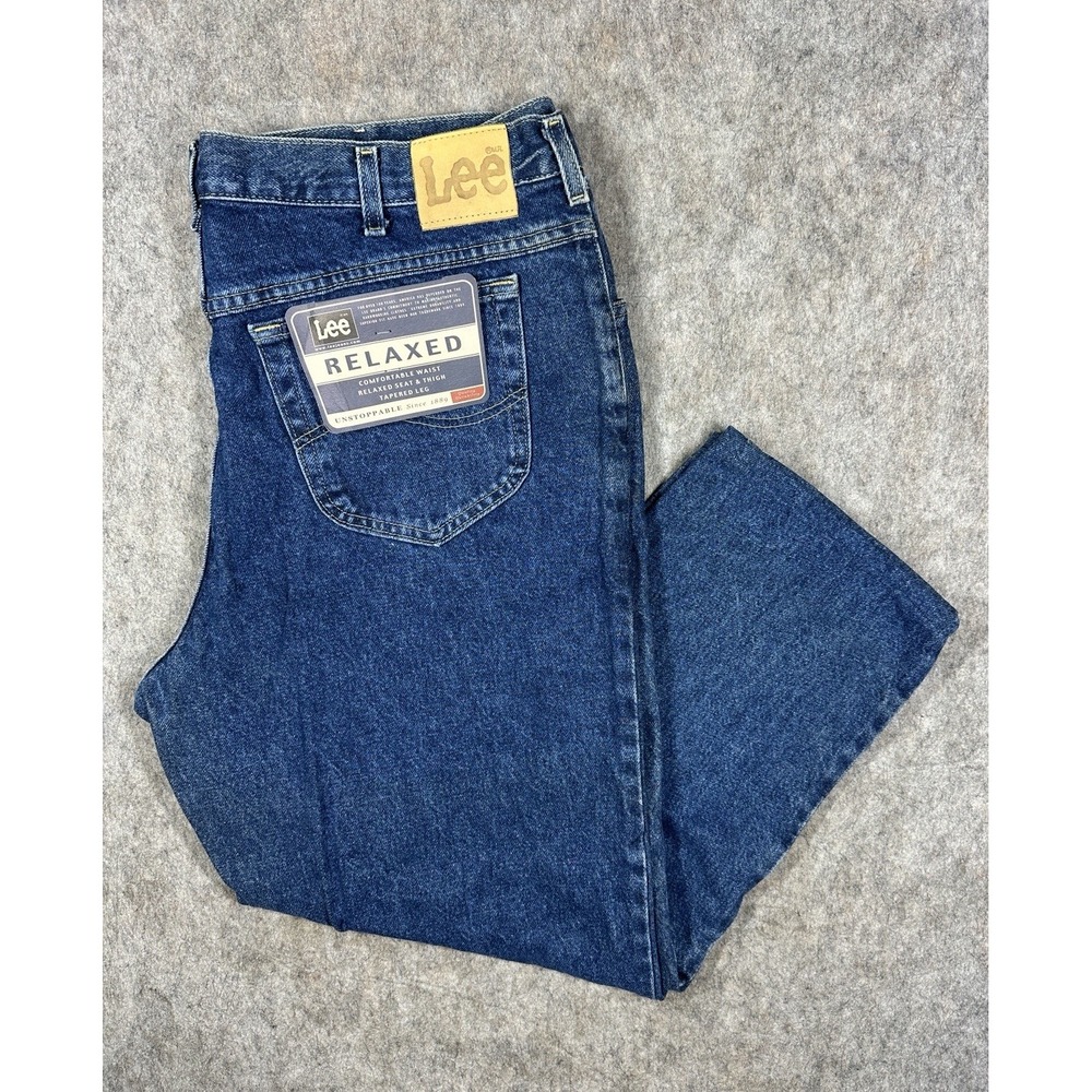Vintage Y2K Lee 2055540 Jeans 42x30 Relaxed Fit NWT Deadstock Blue Denim